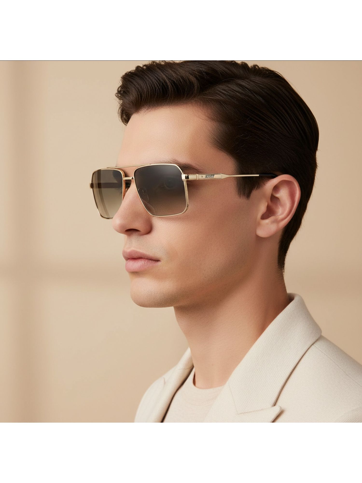Buy Scott Sunglasses Gradient Green Lens Sunglasses With UV