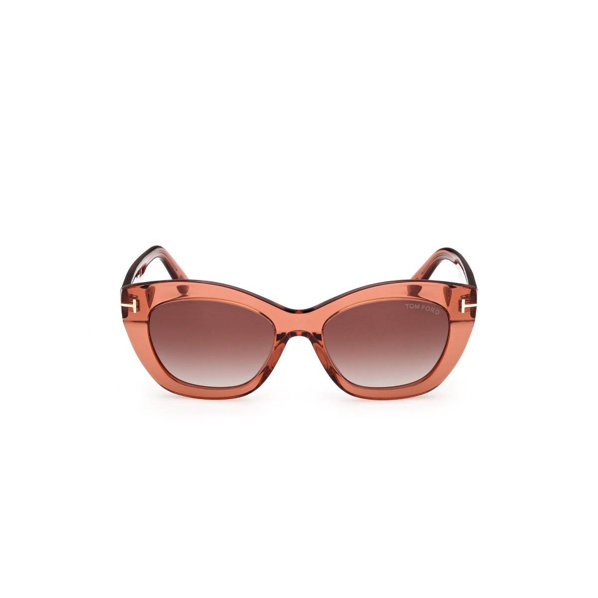 Tom Ford Eyewear Brown Acetate Women Butterfly Sunglass (FT1285 53 42F) (53)