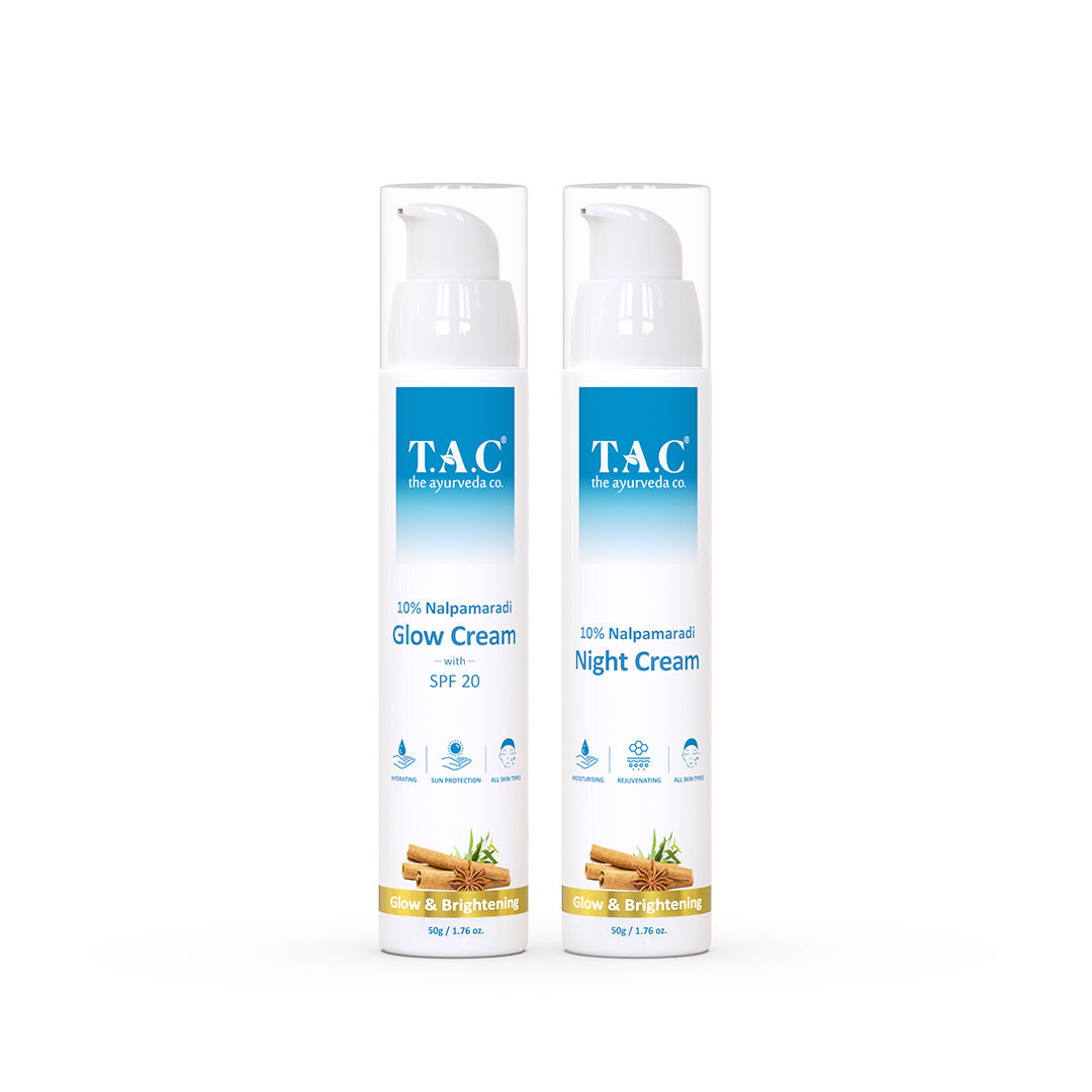 TAC The Ayurveda Co. Day Cream For Oily Skin & Anti Aging Night Cream For Wrinkles With