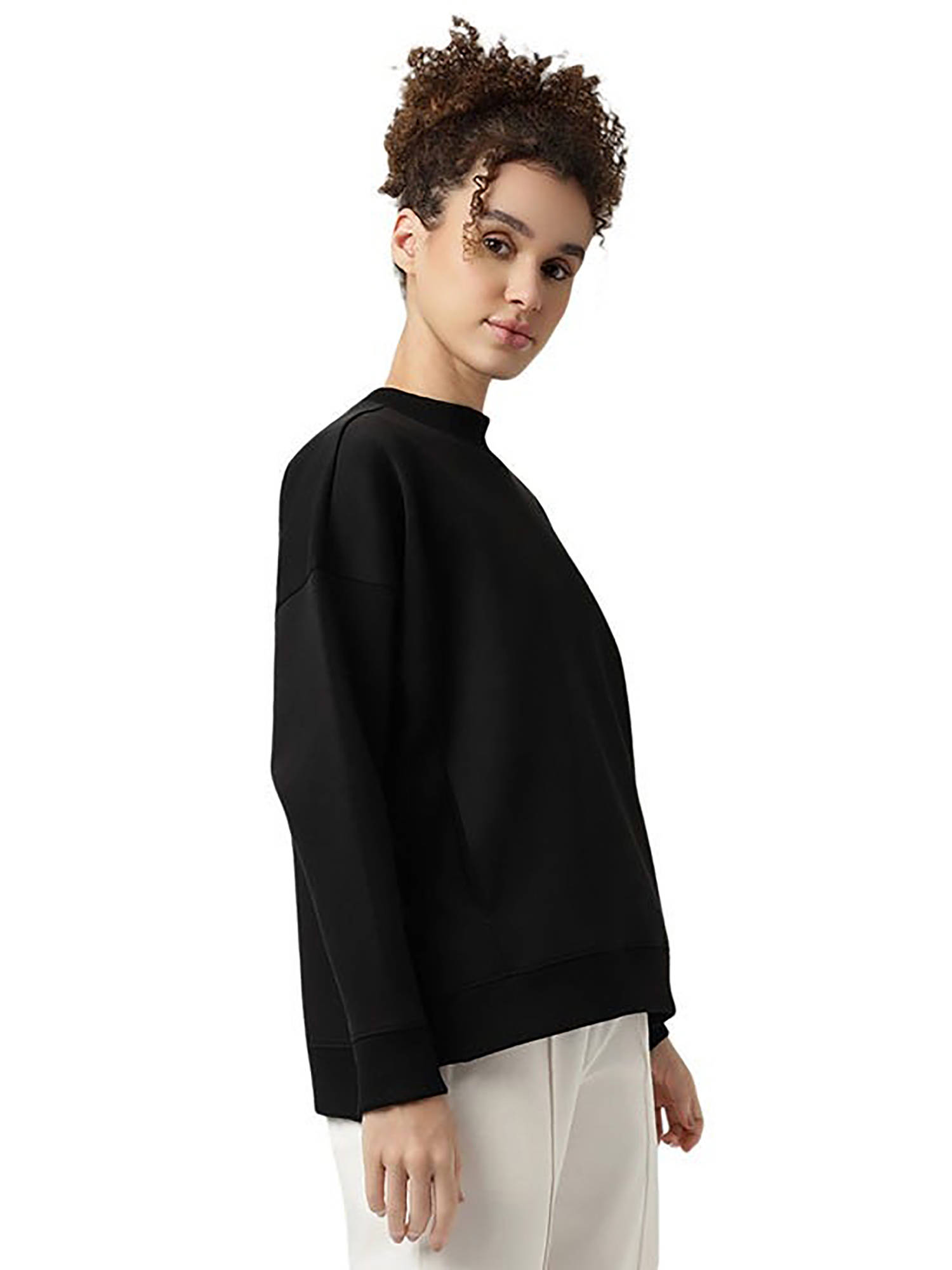 Buy ASICS Snap Inseam Pull Over Black Sweatshirt Online