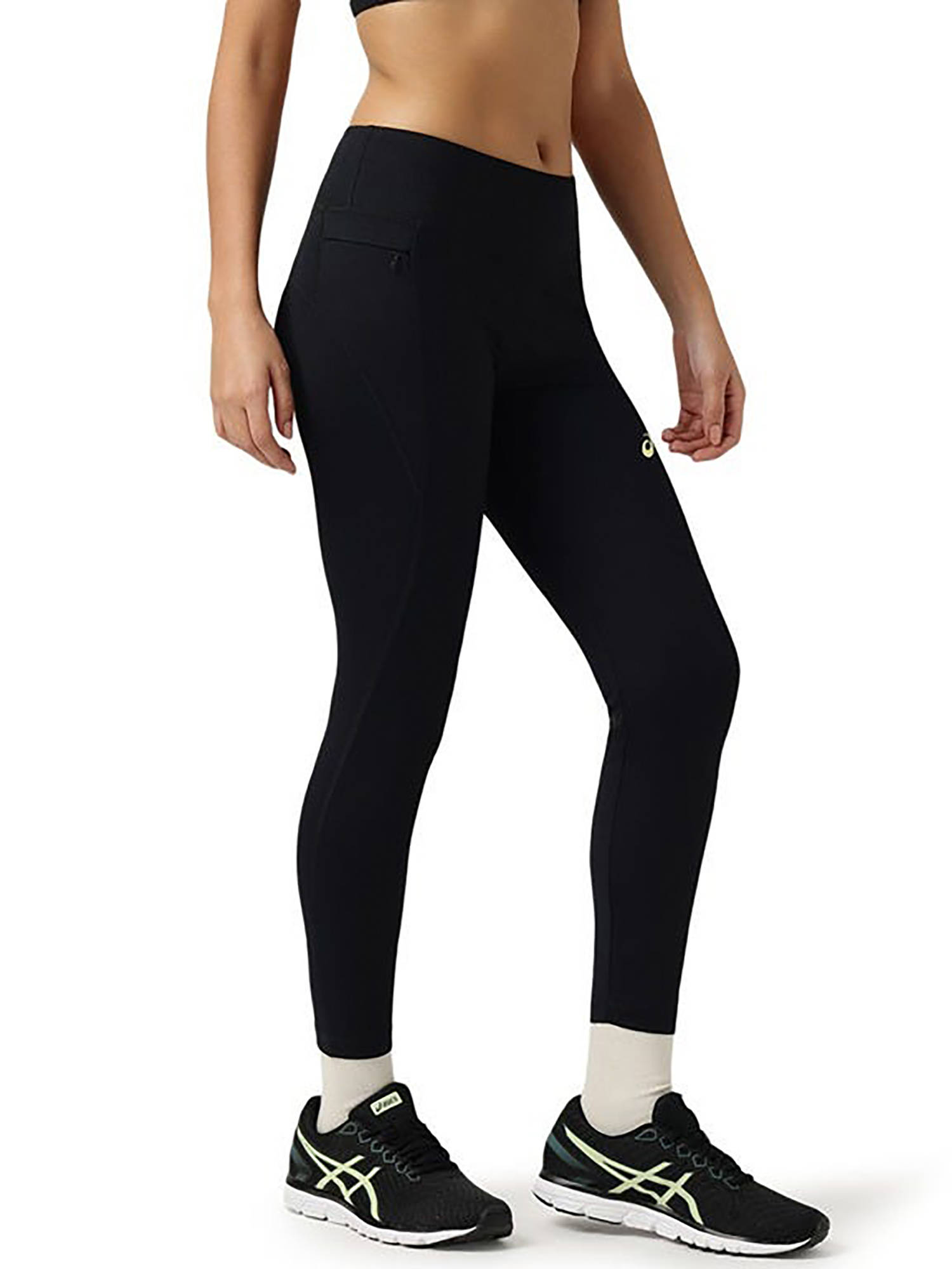 Buy ASICS Dual Pocket Rib Black Tights Online
