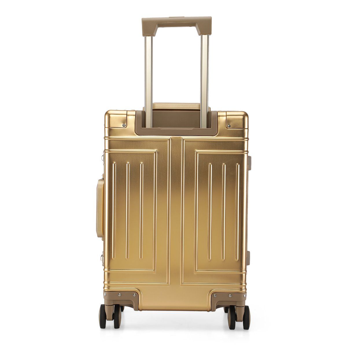 Buy Perquisite Aluminium Trolly Gold Hard Luggage Bag Online