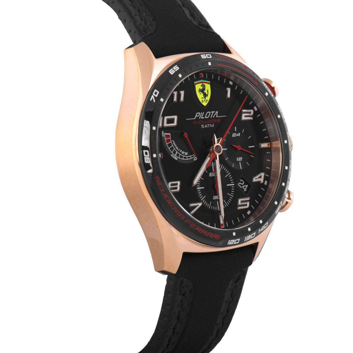 正式的 Quartz Ferrari Strap PILOTA EVOLUZIONE Evo Ferrari 0830718 ...