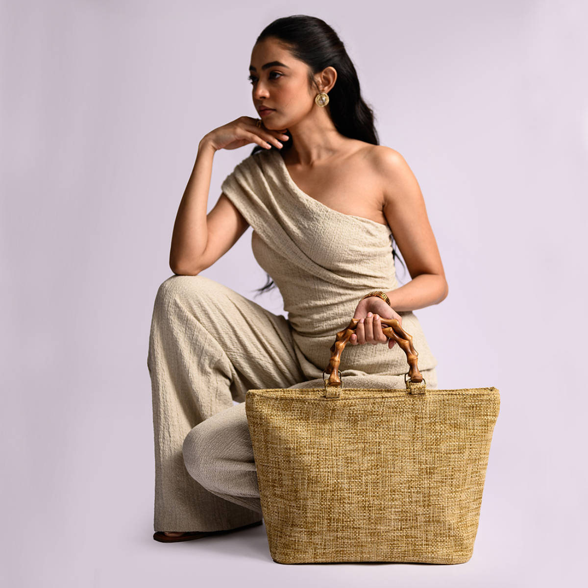 Earth Bags Ace Recycled Multi-Purpose Handbag Natural Khaki