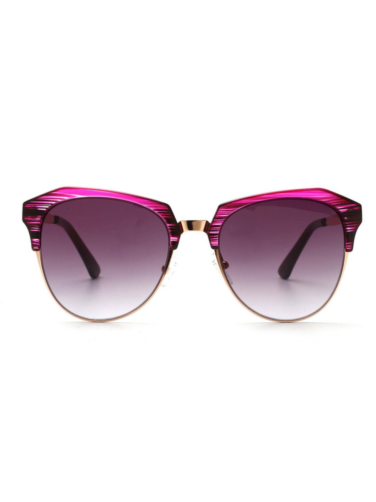 French Connection Women UV Protected Rectangle Purple Lens Gradient Sunglasses (58)