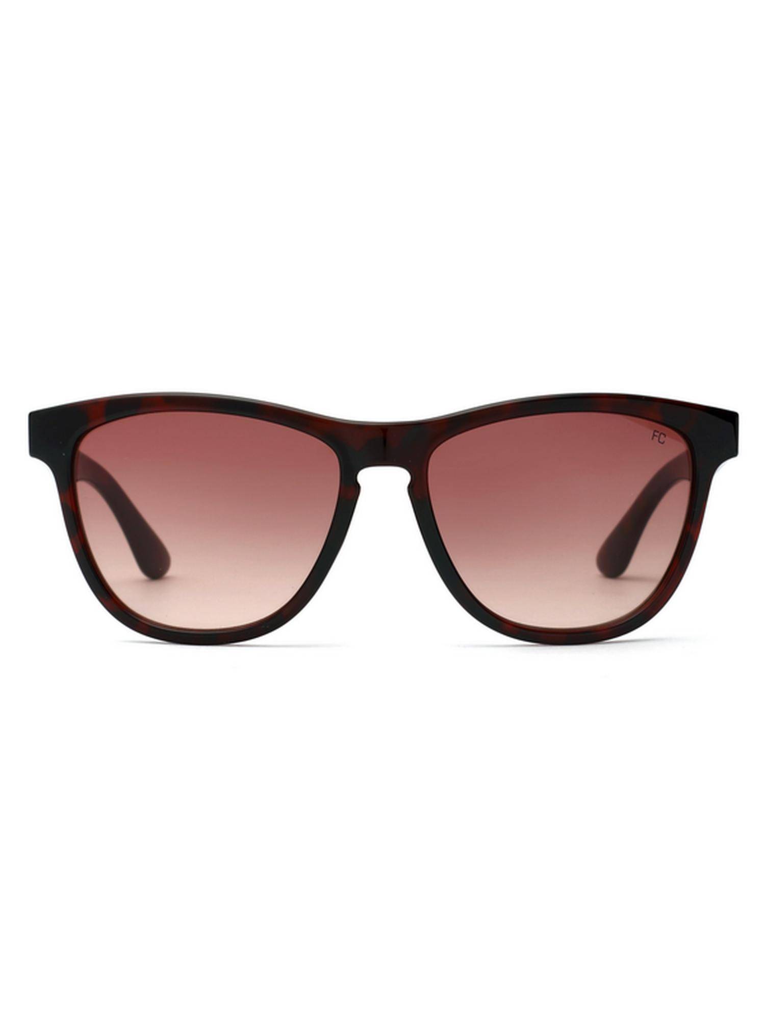 French Connection Unisex UV Protected Square Brown Lens Sunglasses (55)