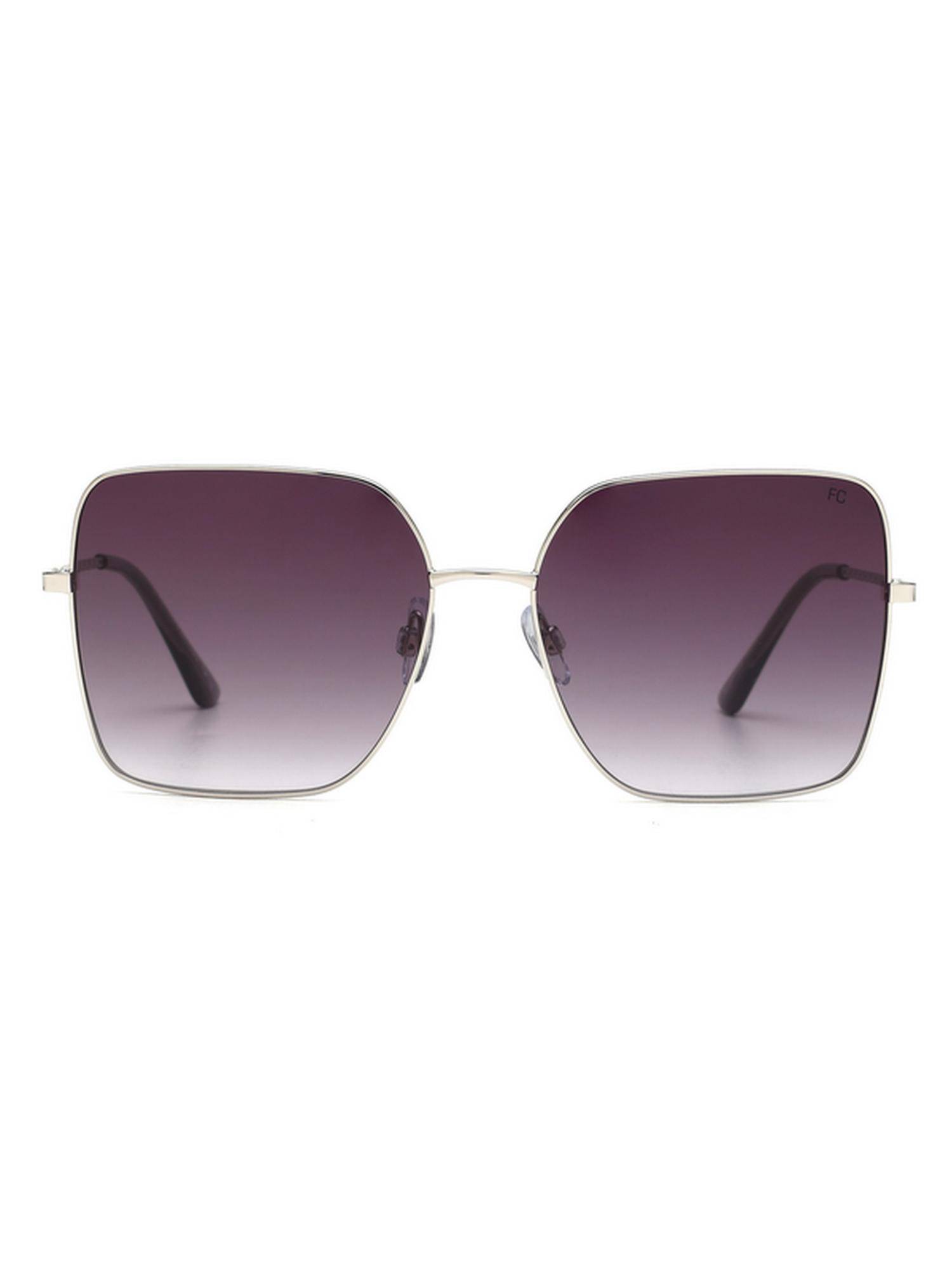 French Connection Women UV Protected Square Grey Lens Gradient Sunglasses (58)