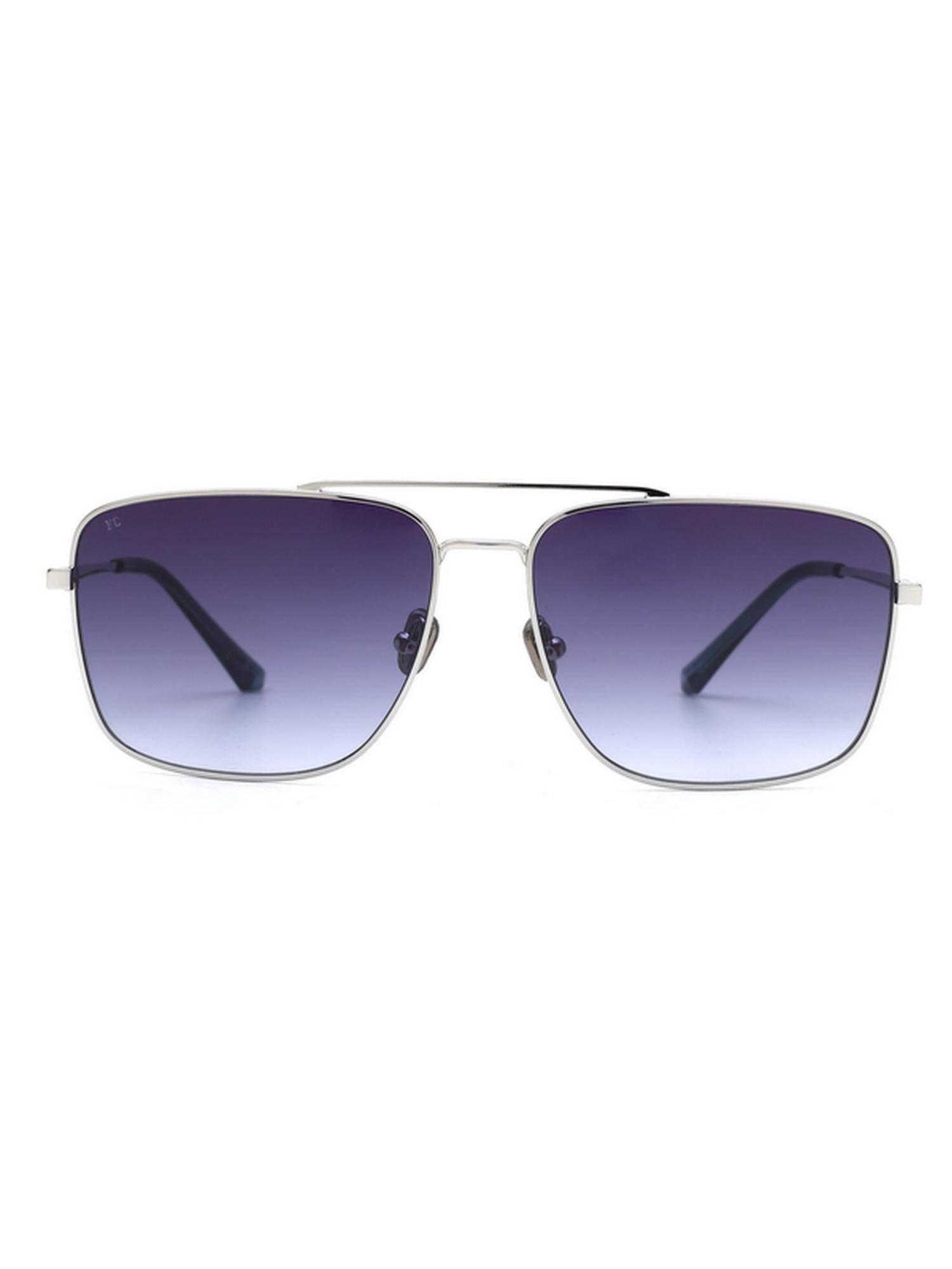 French Connection Men UV Protected Square Purple Lens Gradient Sunglasses (60)