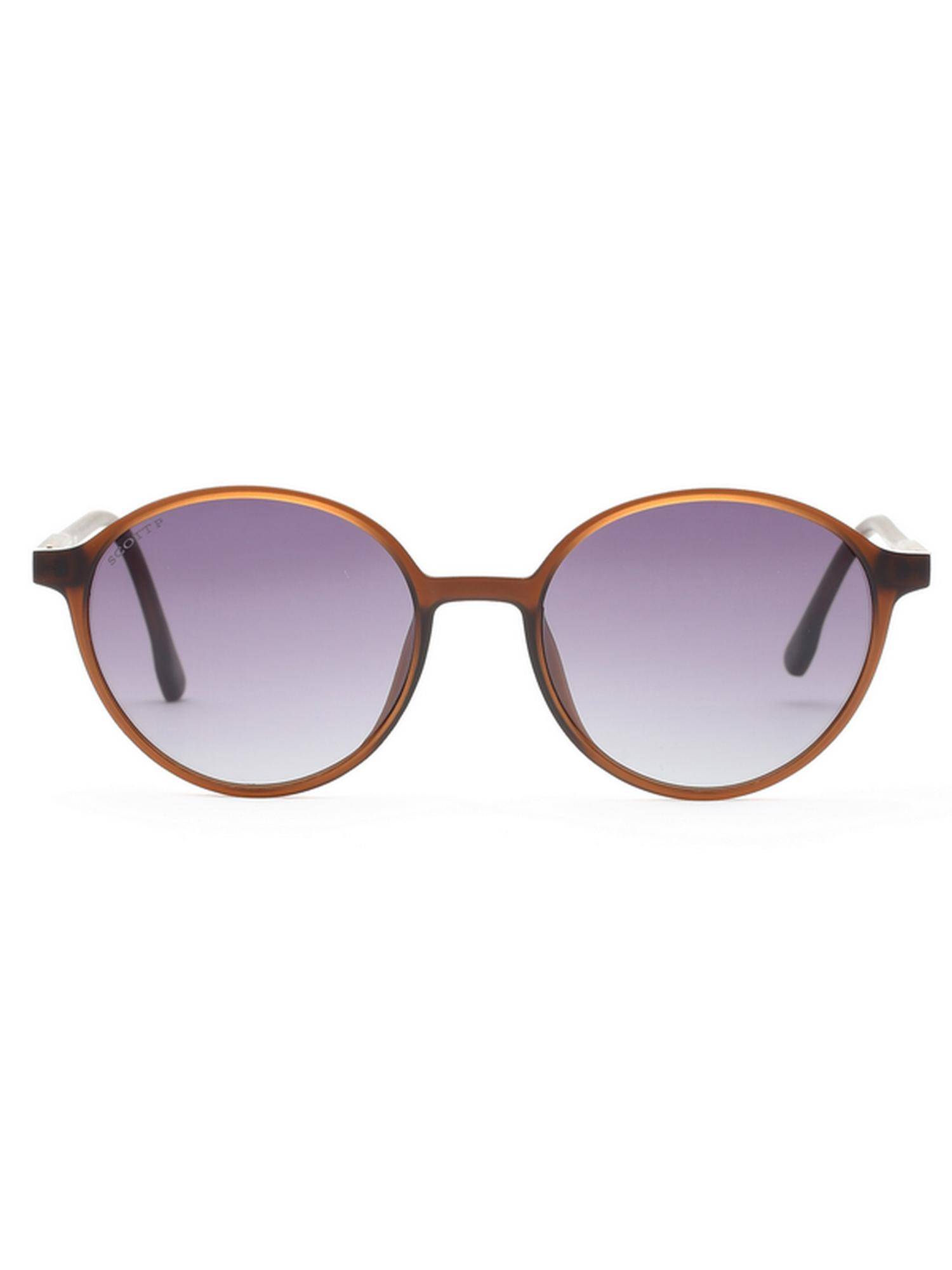 Scott Sunglasses Unisex UV Protected Round Grey Lens Gradient Sunglasses (49)