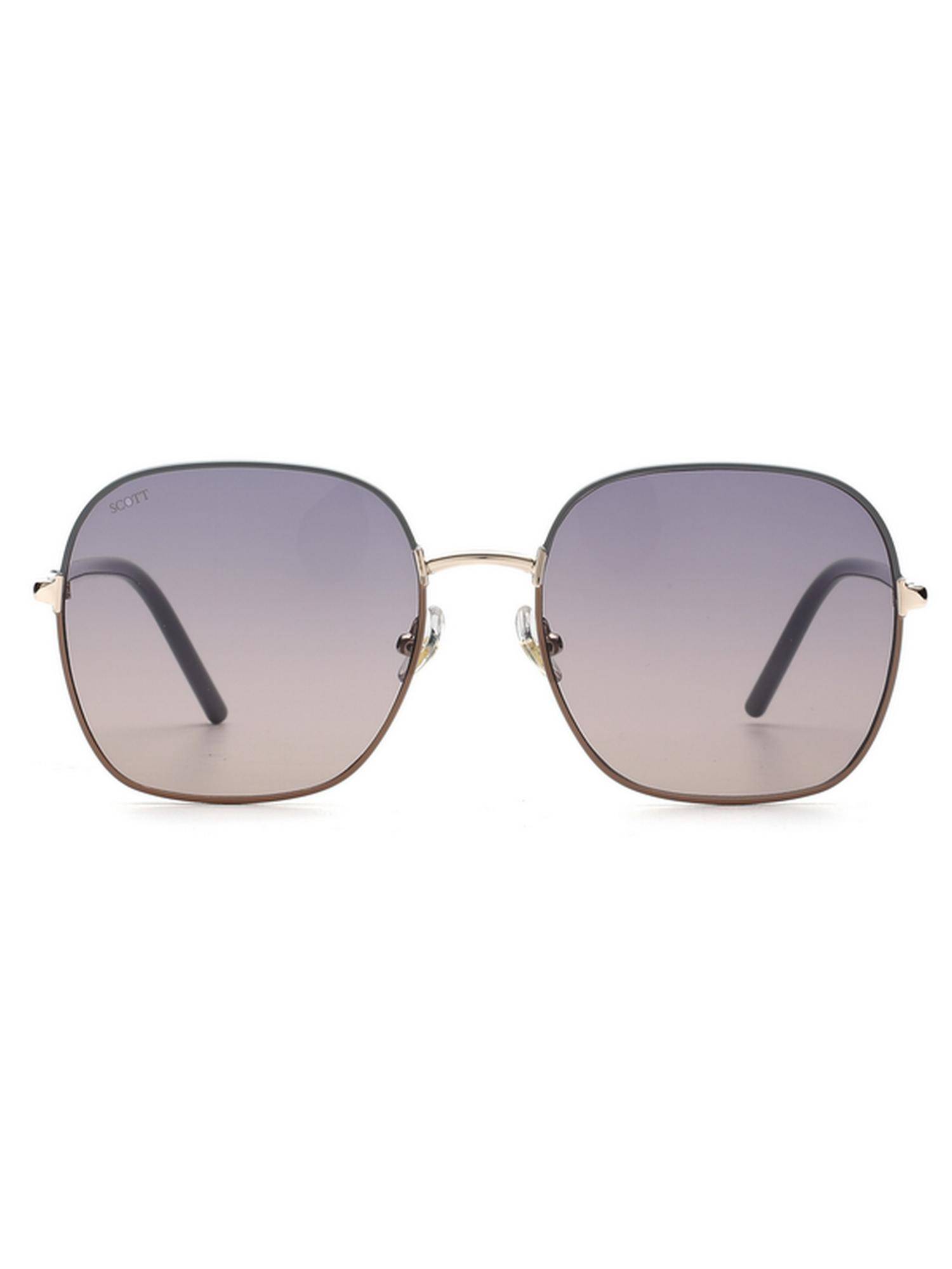 Scott Sunglasses Women UV Protected Round Grey Lens Smoke Sunglasses (57)