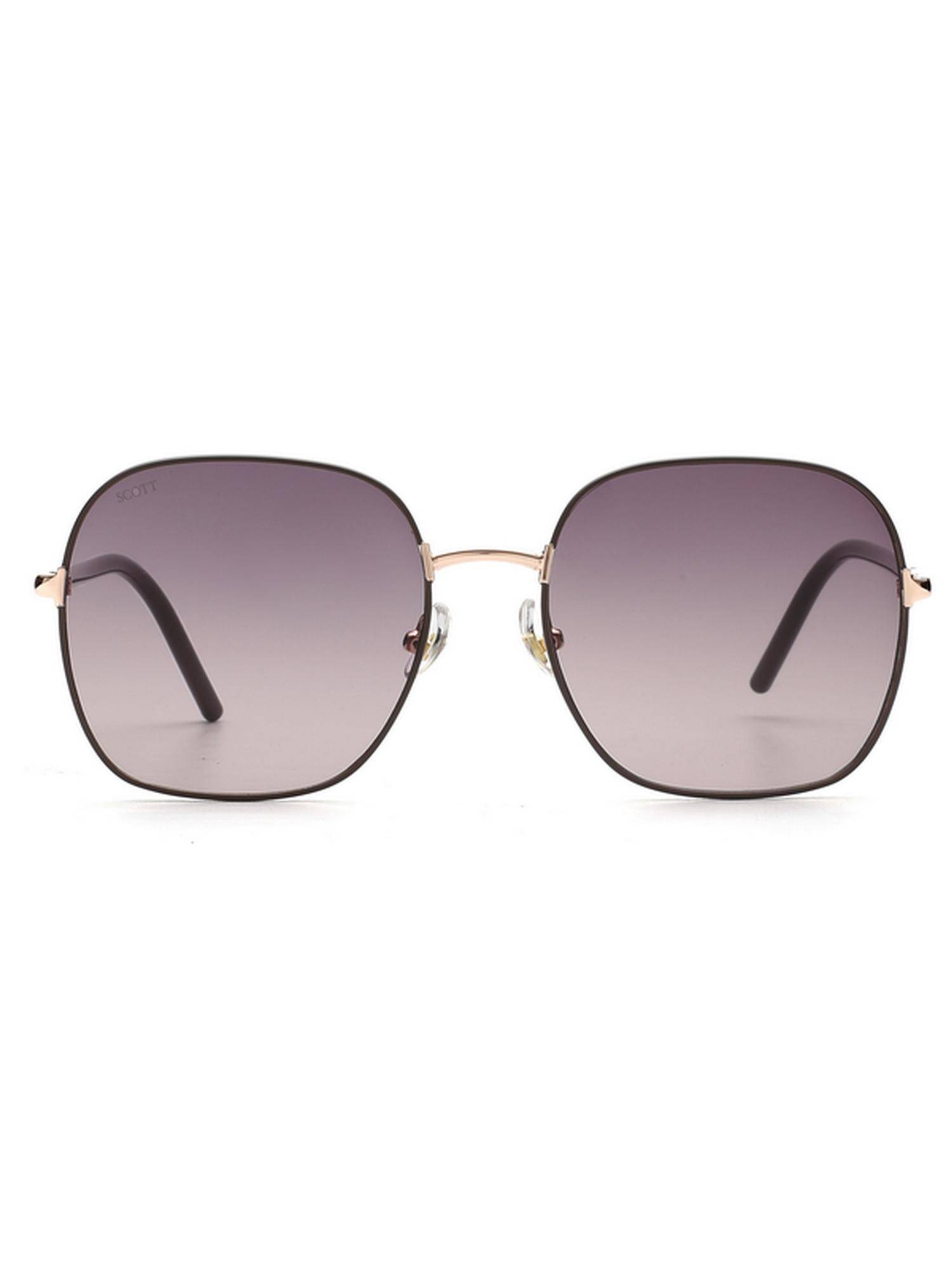 Scott Sunglasses Women UV Protected Round Grey Lens Smoke Sunglasses (57)
