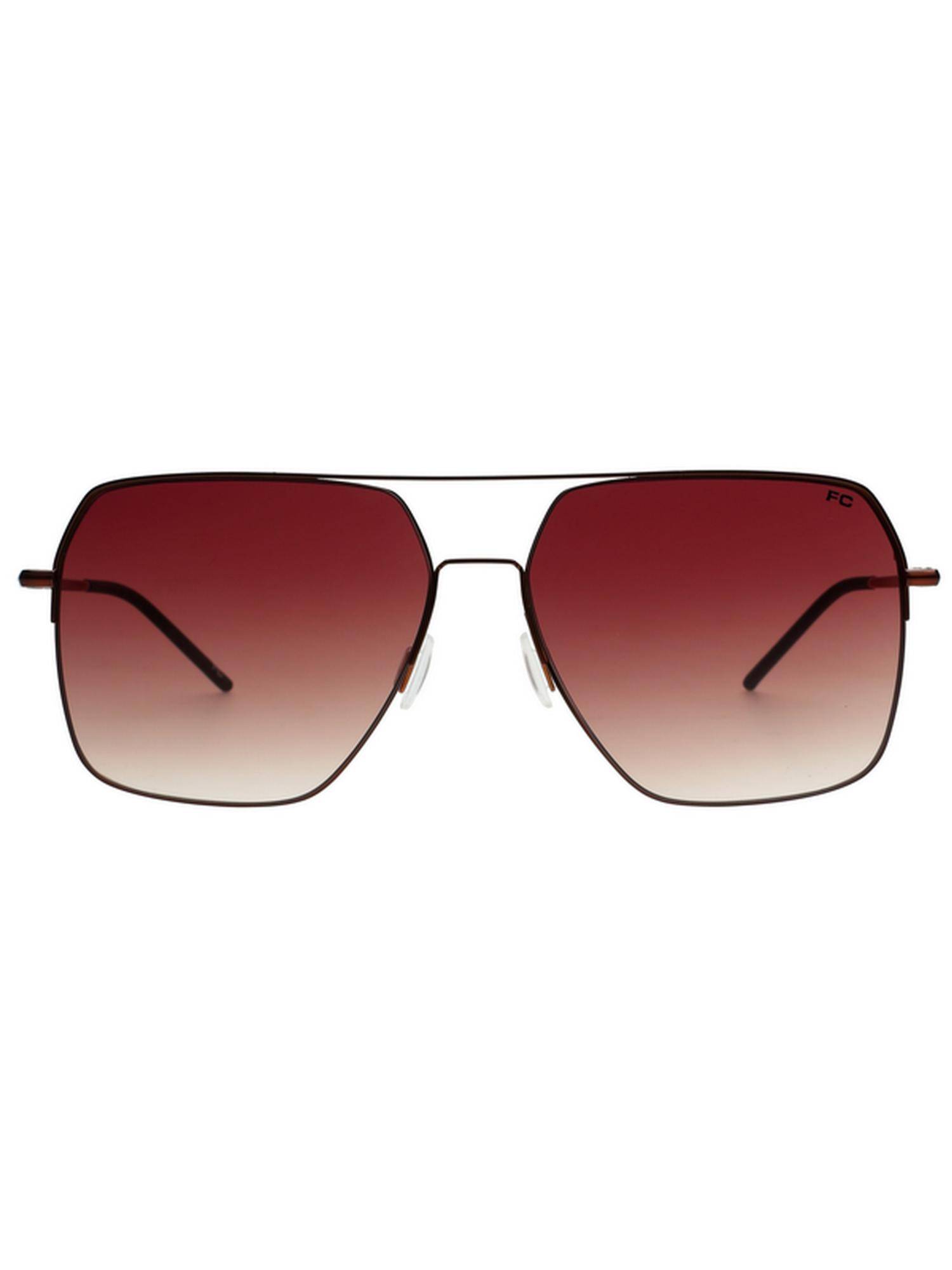 French Connection Men UV Protected Square Brown Lens Smoke Sunglasses (60)