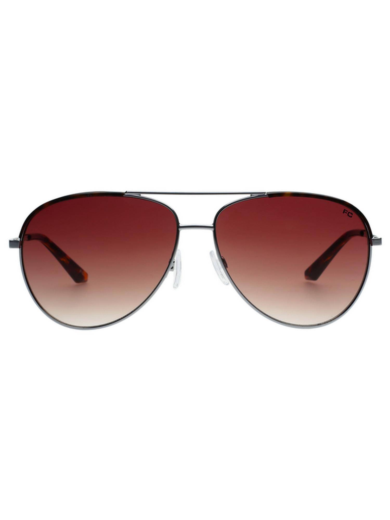 French Connection Men UV Protected Aviator Brown Lens Smoke Sunglasses (61)