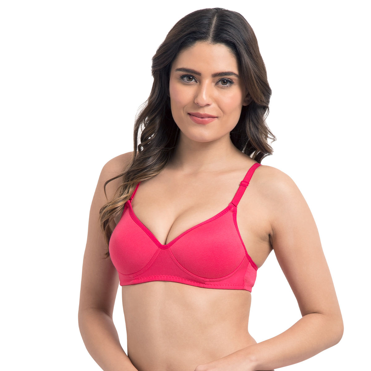 Buy A-GG Dark Pink Soft Touch T-Shirt Bra 34DD, Bras