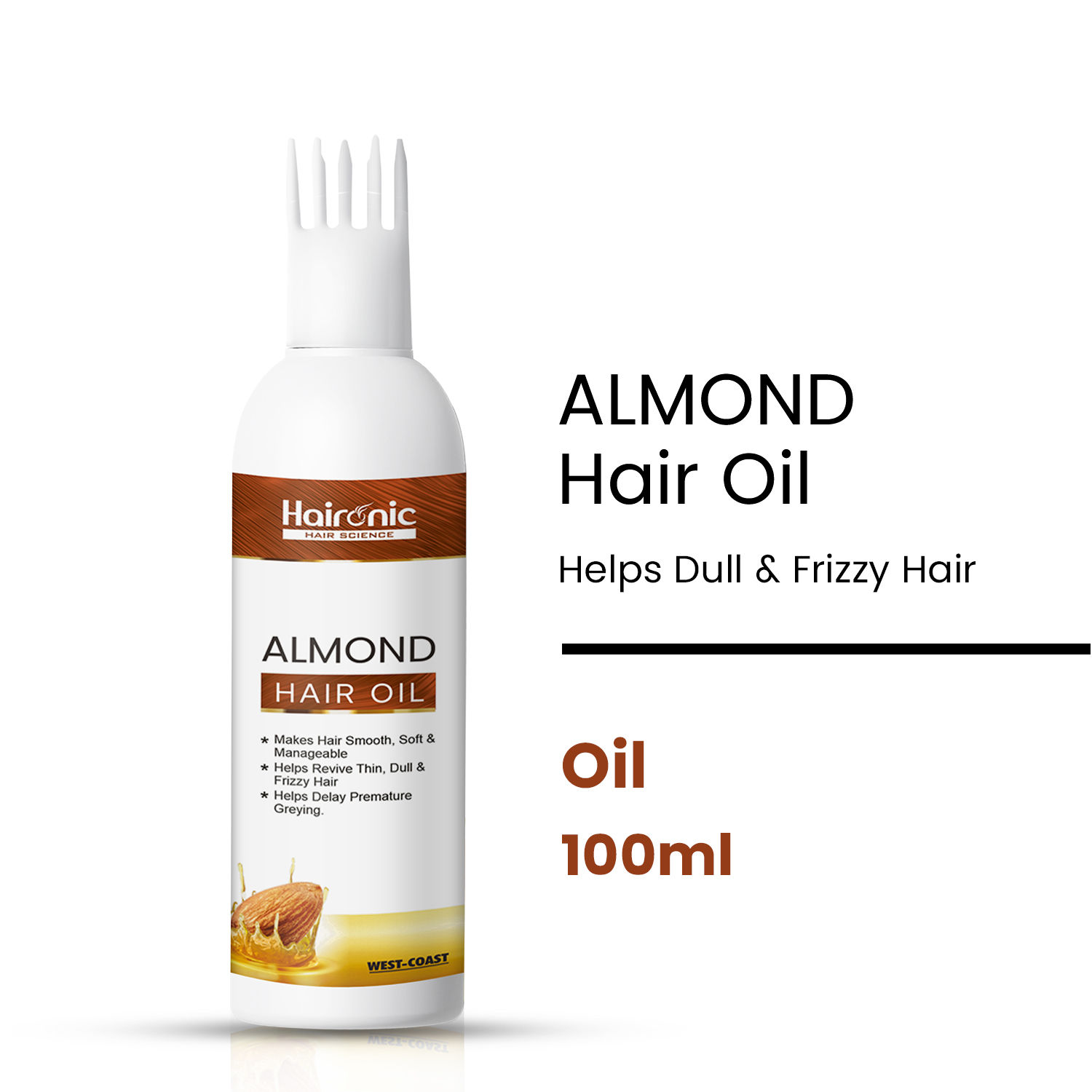 Haironic Hair Science Almond Hair Oil Makes Hair Smooth, Soft Suitable For  All Hair Types: Buy Haironic Hair Science Almond Hair Oil Makes Hair Smooth,  Soft Suitable For All Hair Types Online