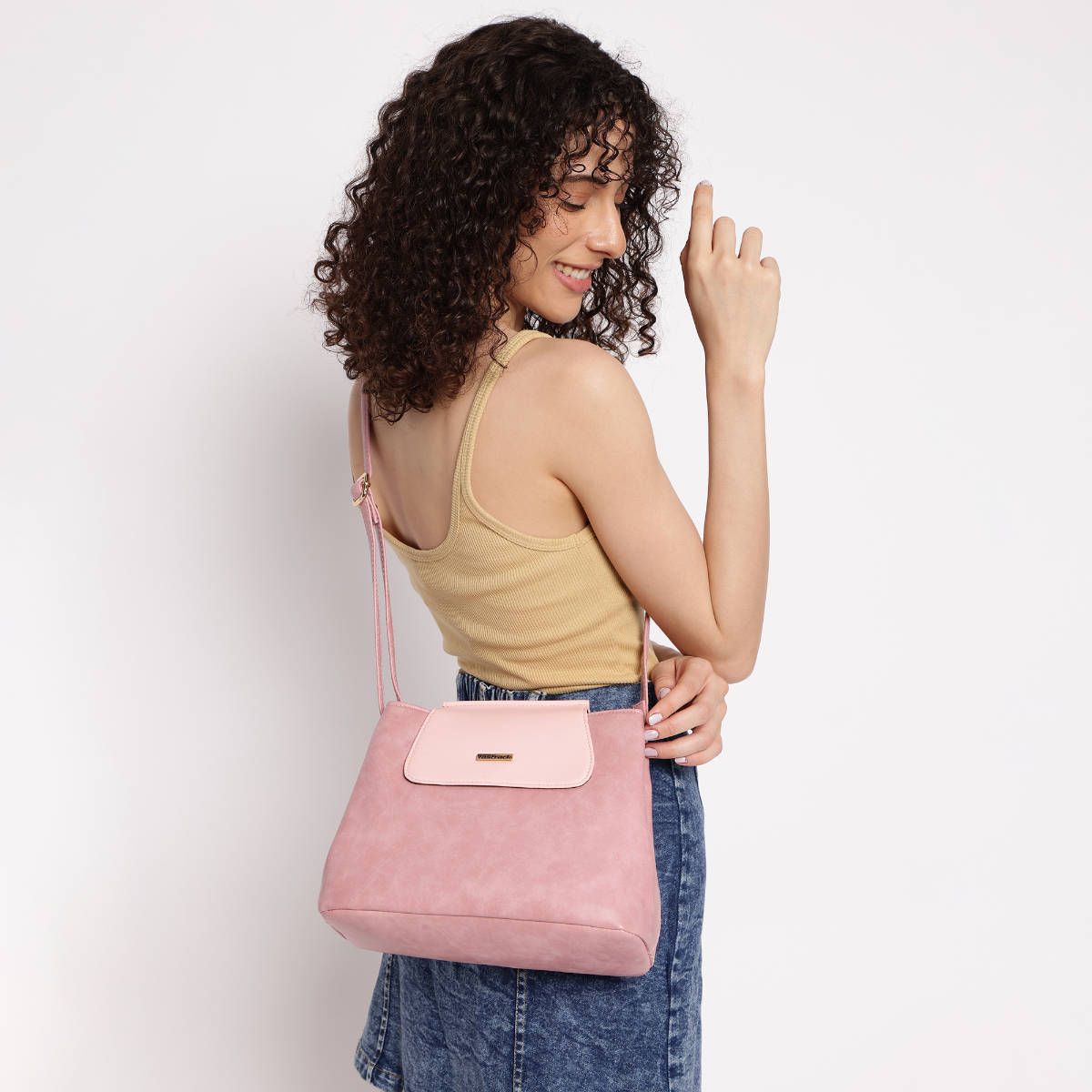 Fastrack Pink Crossbody Bag for Women