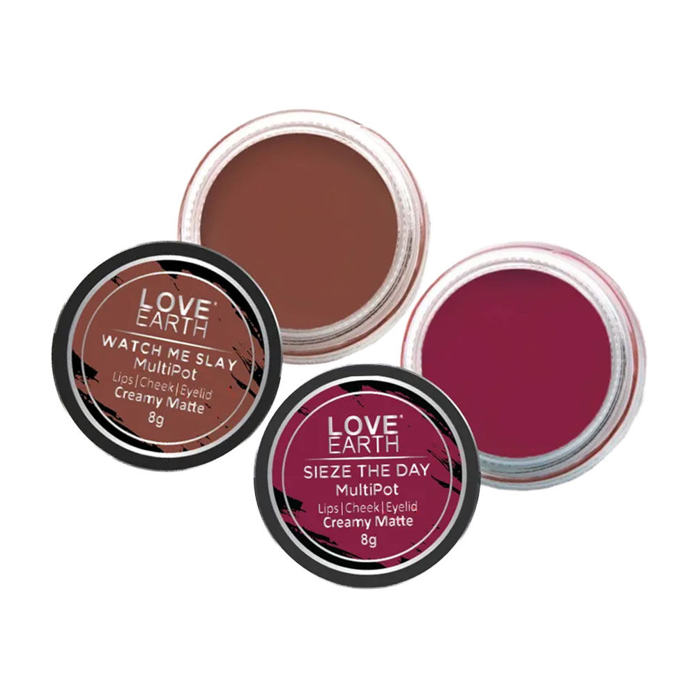 Love Earth Lip Tint & Cheek Tint Multipot Combo (Raspberry Pink
