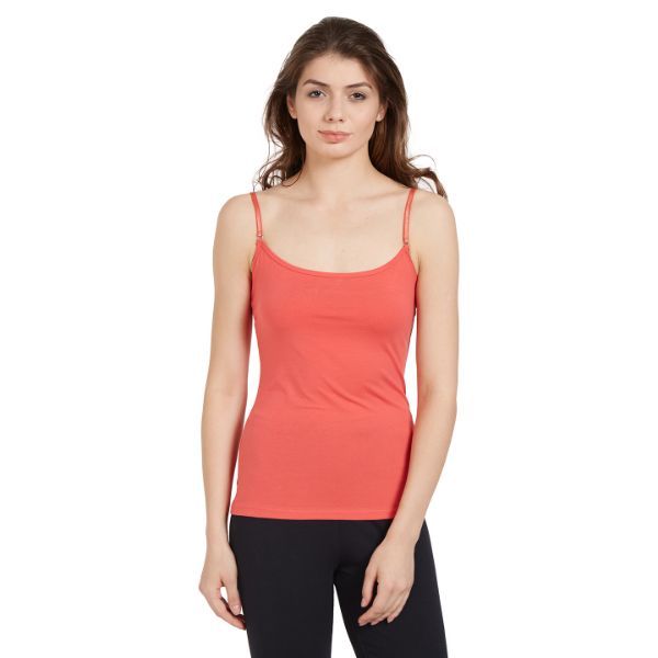 トップス Spica Buy SOIE Women'S Orange Cotton Spandex Slip Online