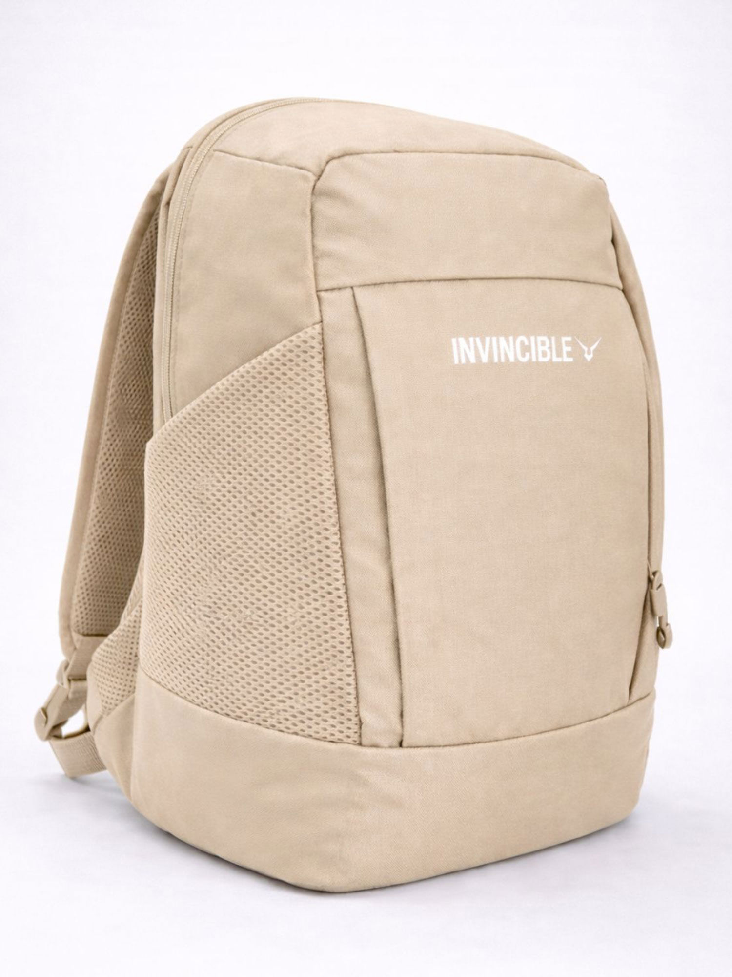 Buy INVINCIBLE Unisex Beige Solid Backpack Online