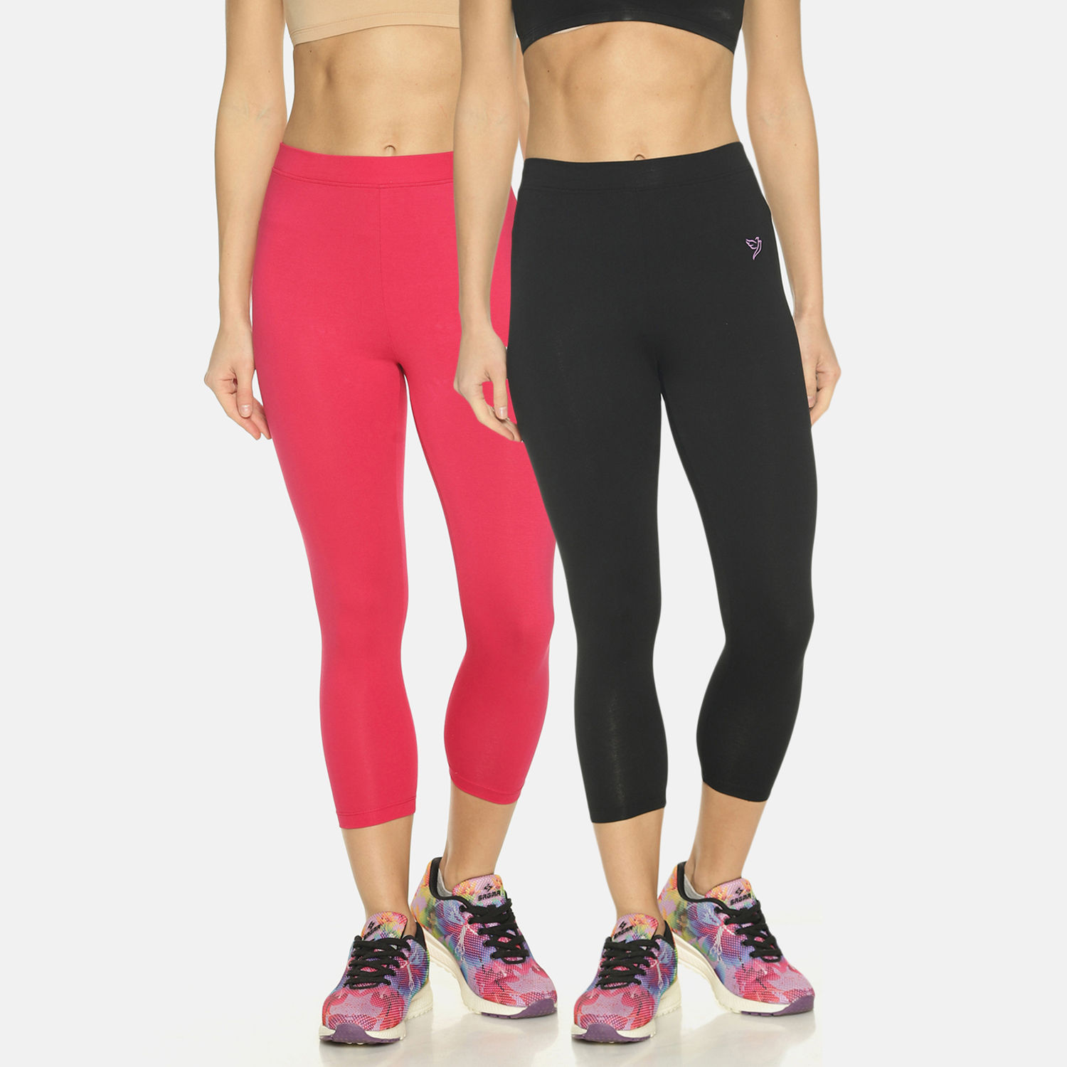 TWIN BIRDS Women Capri Legging Combo 