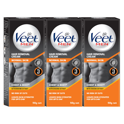 Veet Hair Removal Cream For Men - Normal Skin (Pack Of 3)