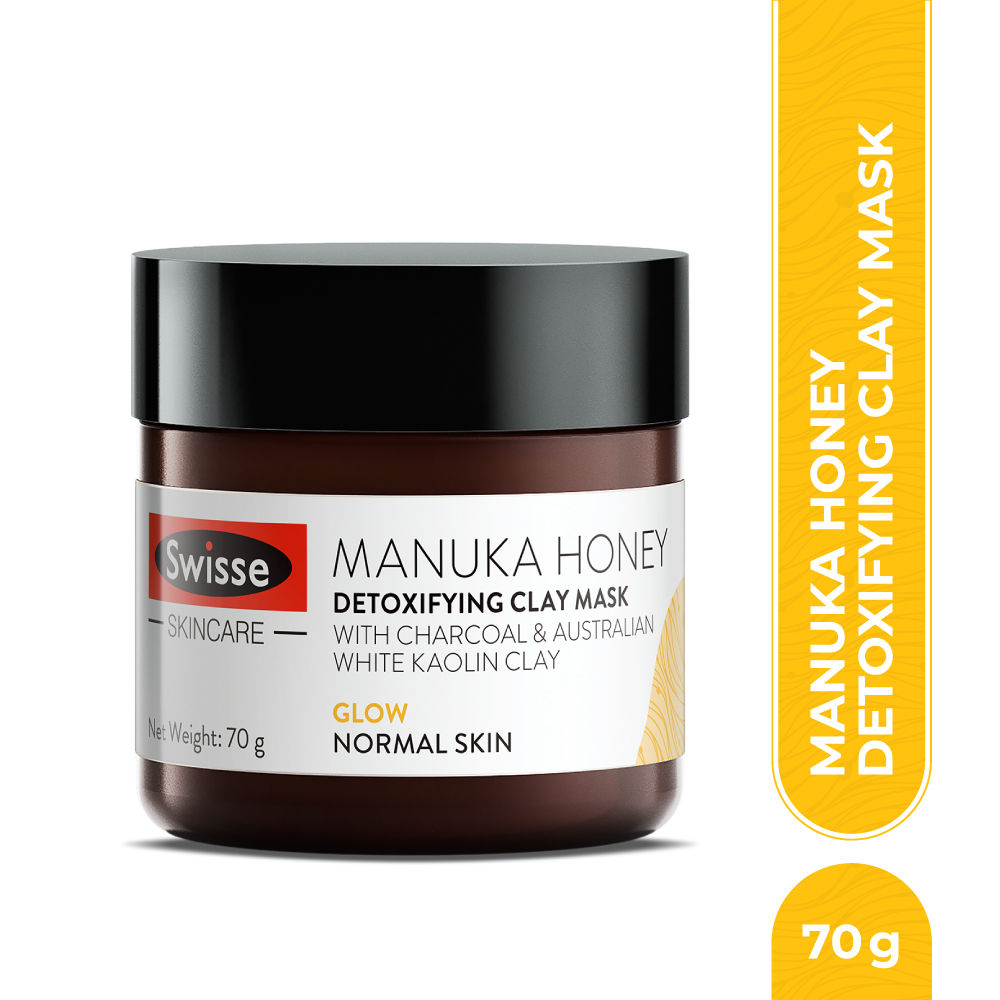 Swisse Manuka Honey Detoxifying Clay Mask for Skin Detox & Glow (Normal Skin)
