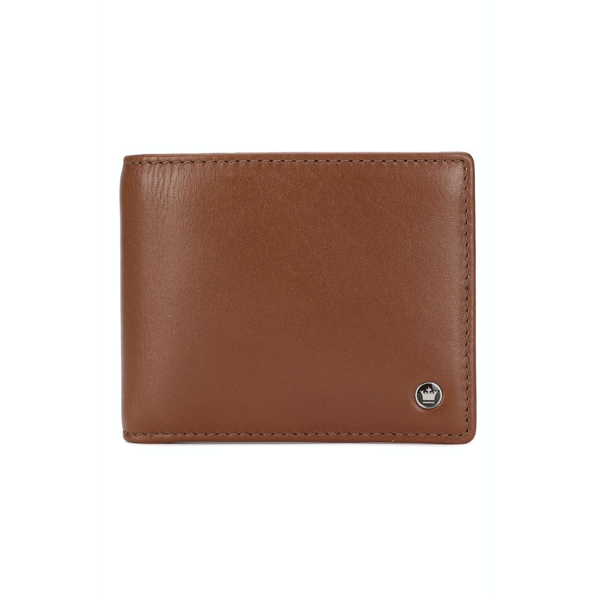 Buy Louis Philippe Men Brown Solid Two Fold Leather Wallet