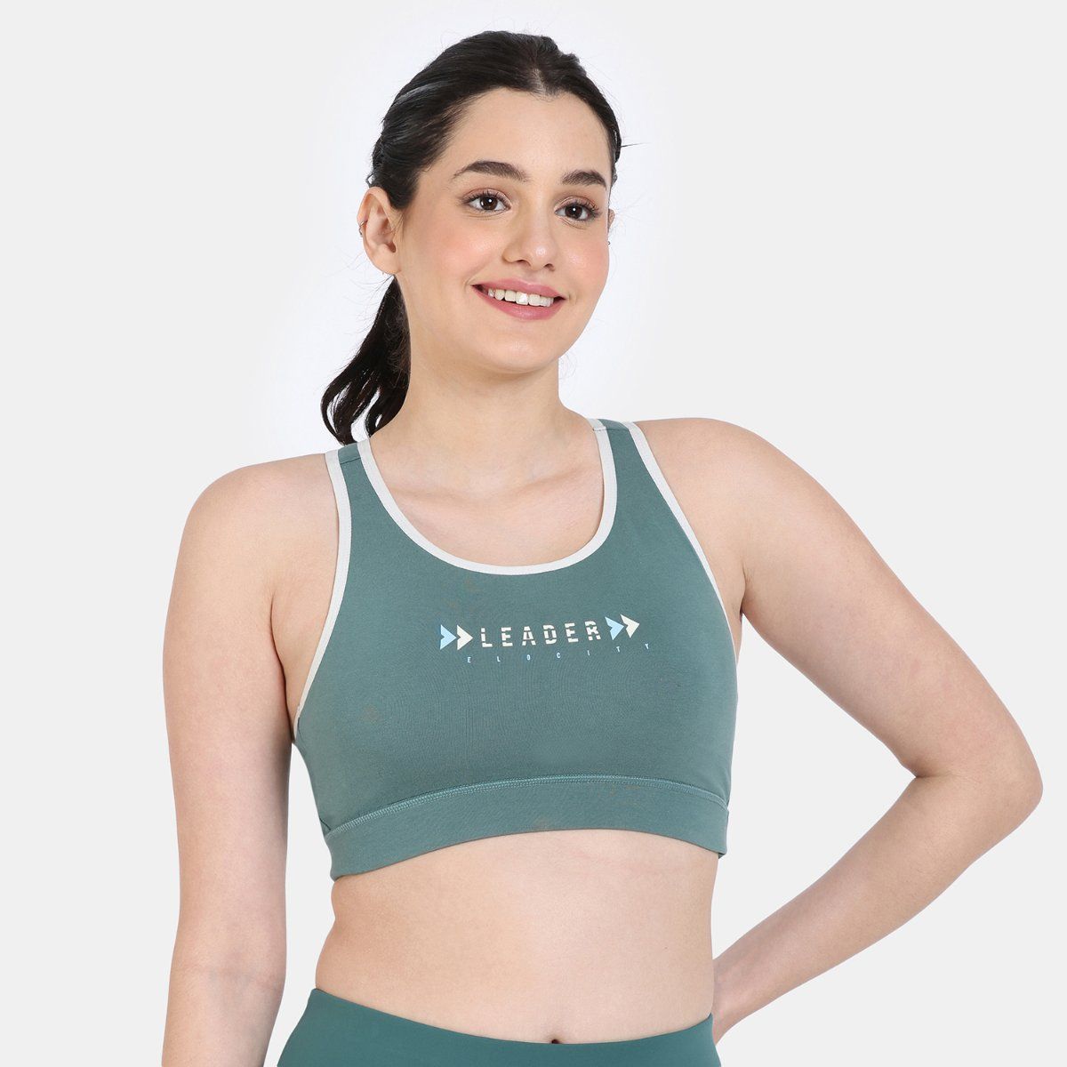 Buy Zelocity Sports Bra With Removable Padding -Teal online