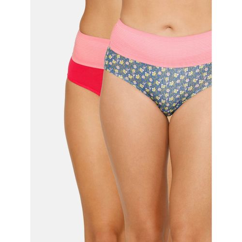 Buy Zivame High Rise Full Coverage Tummy Tucker Hipster Panty Pack Of 2 -  Assorted-Multi-Color online