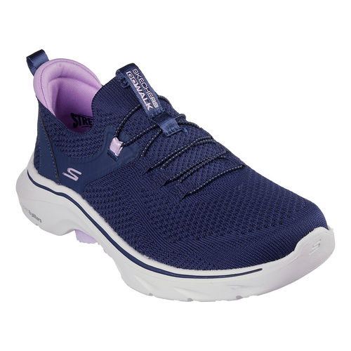 SKECHERS Women Go Walk Abie Navy Blue Hot Pink Walking Shoes (UK 3)