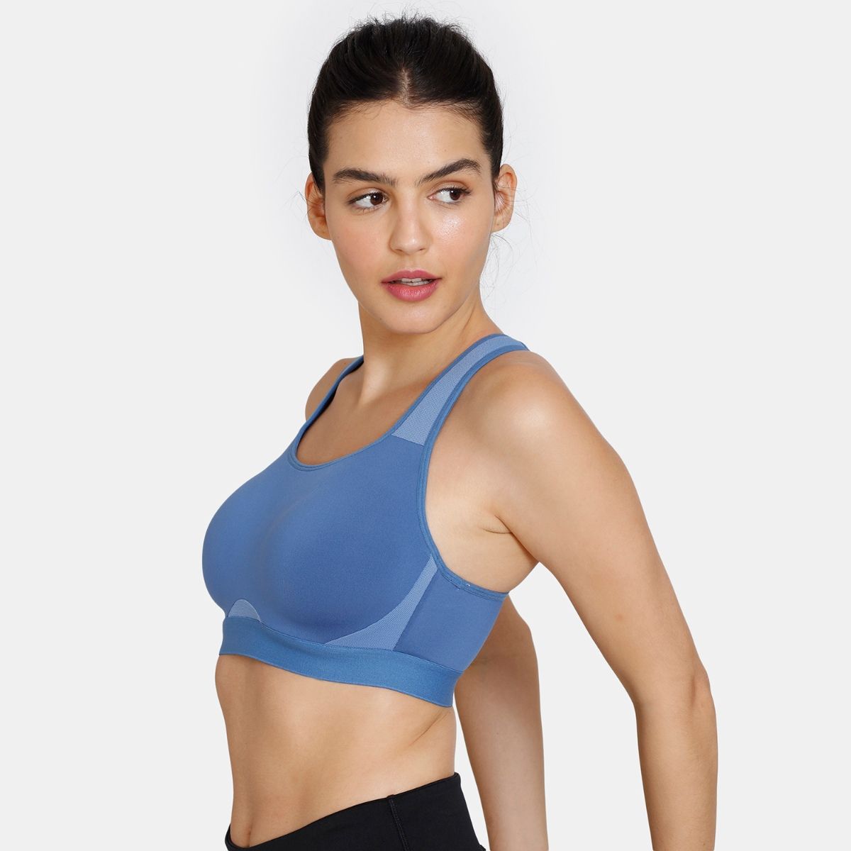 Zivame Zelocity High Impact Quick Dry Sports Bra Dutch Blue Buy