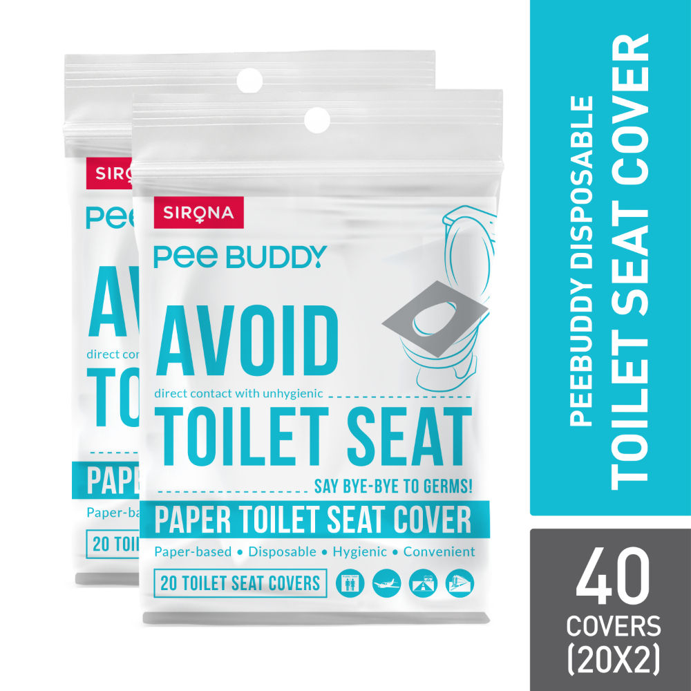 PeeBuddy Disposable Toilet Seat Cover - 20 Seat Covers (Pack of 2)