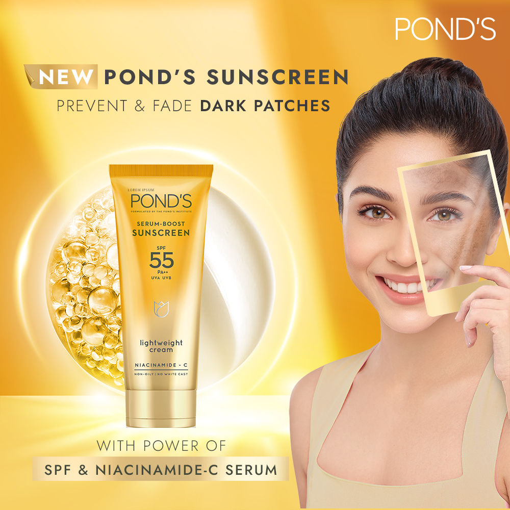 Buy Ponds Serum Boost Sunscreen Cream SPF 55 Online