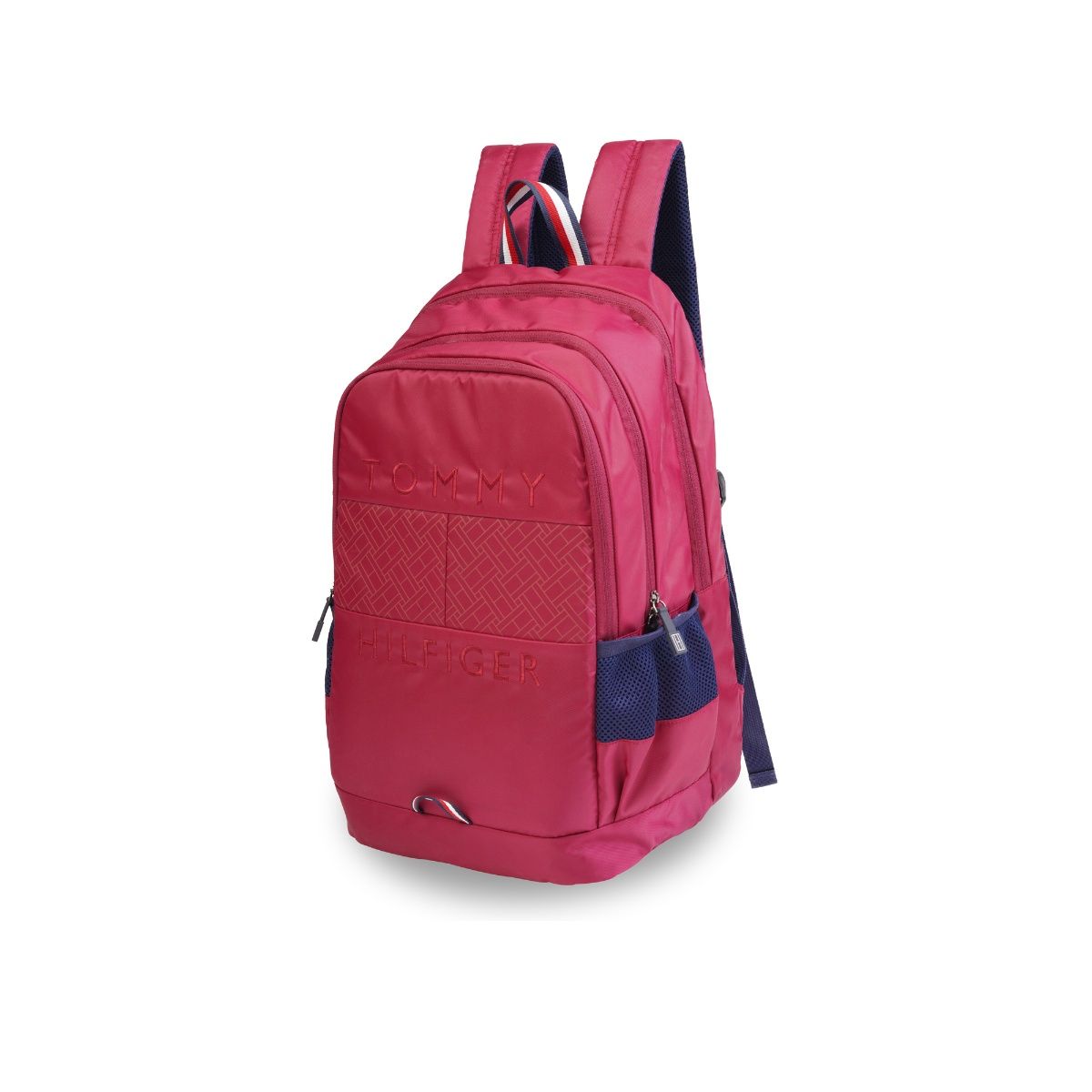 Tommy Hilfiger Cortez Laptop Backpack Printed Maroon 8903496179408: Buy ...