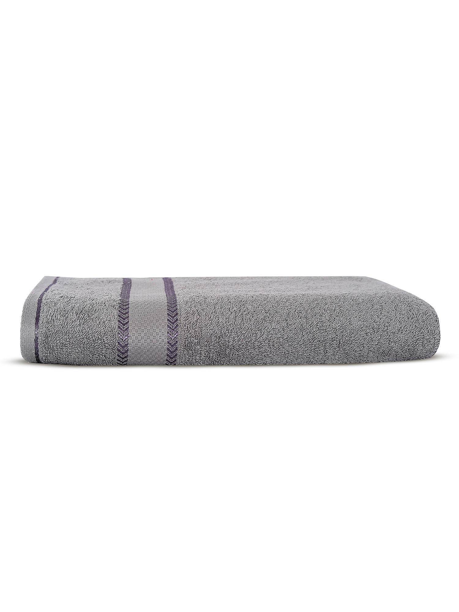 Layers Everfresh 100% Cotton 380 GSM Grey Bath Towel