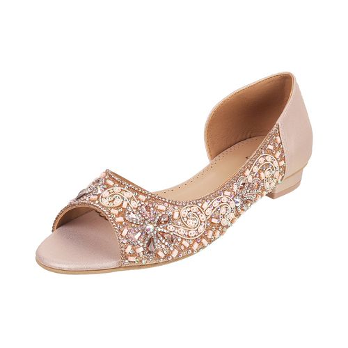 Metro Rose Gold Wedding Flat Sandals (EURO 34)