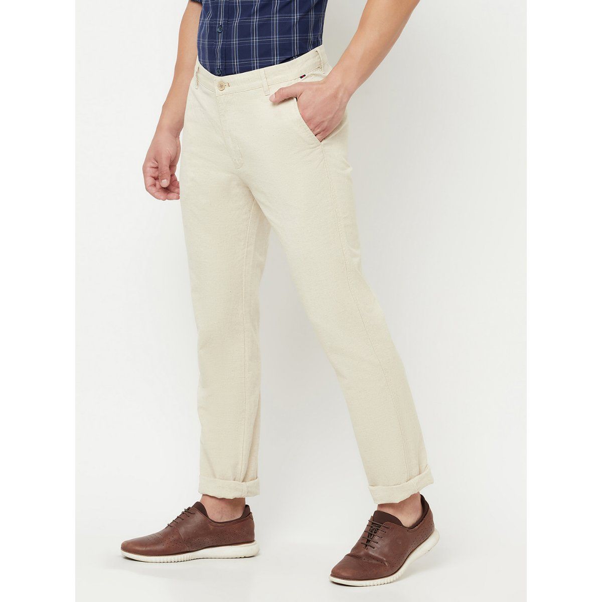 Buy Khaki Trousers & Pants for Men by Cantabil Online | Ajio.com