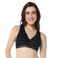 Buy Gaia Collection Padded Non-Wired Medium Coverage Lacy Bralette Bra  online
