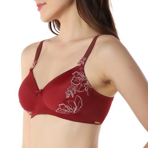 Buy AMANTE Crimson Women's Solid Non Padded Non Wired Full
