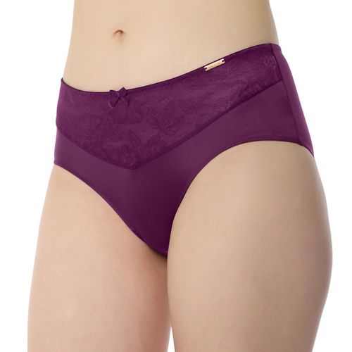 Buy Amante Solid Three-fourth Coverage Low Rise Hipster Panty - Purple  online