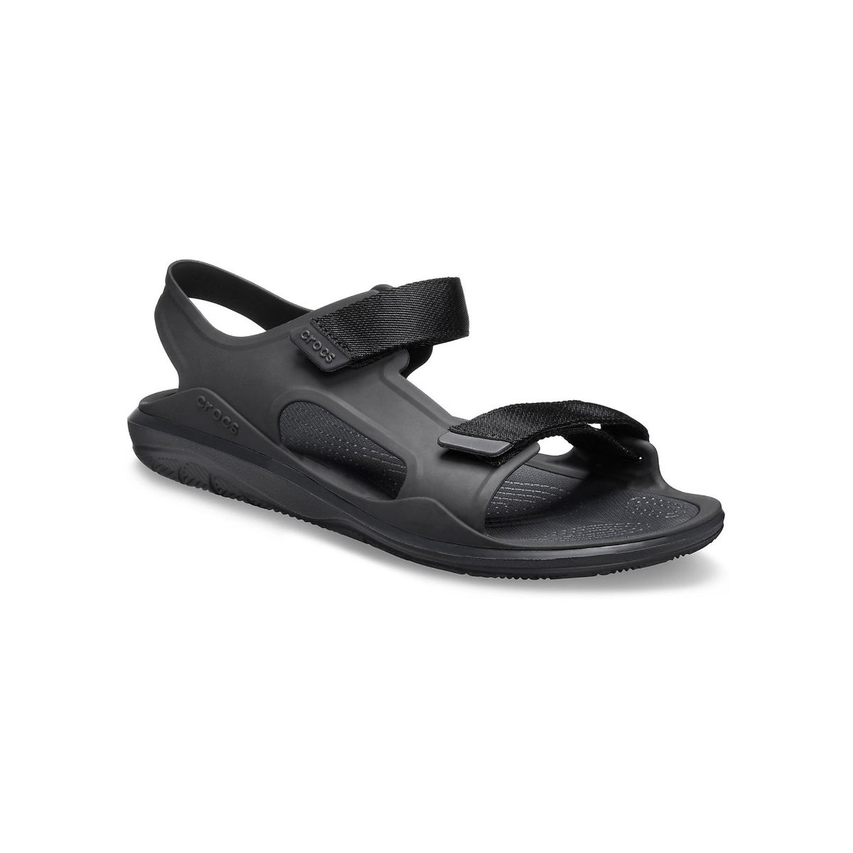 12214 CROCS Swiftwater Mesh Deck Sandals BLACK |