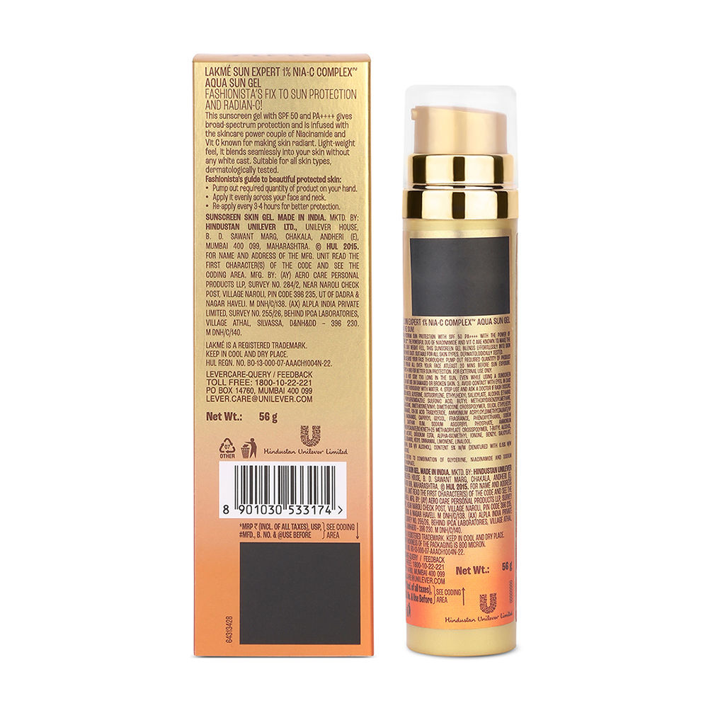 Buy Lakme Sun Expert Spf 50 Pa 1 Nia Vit C Gel Sunscreen Online