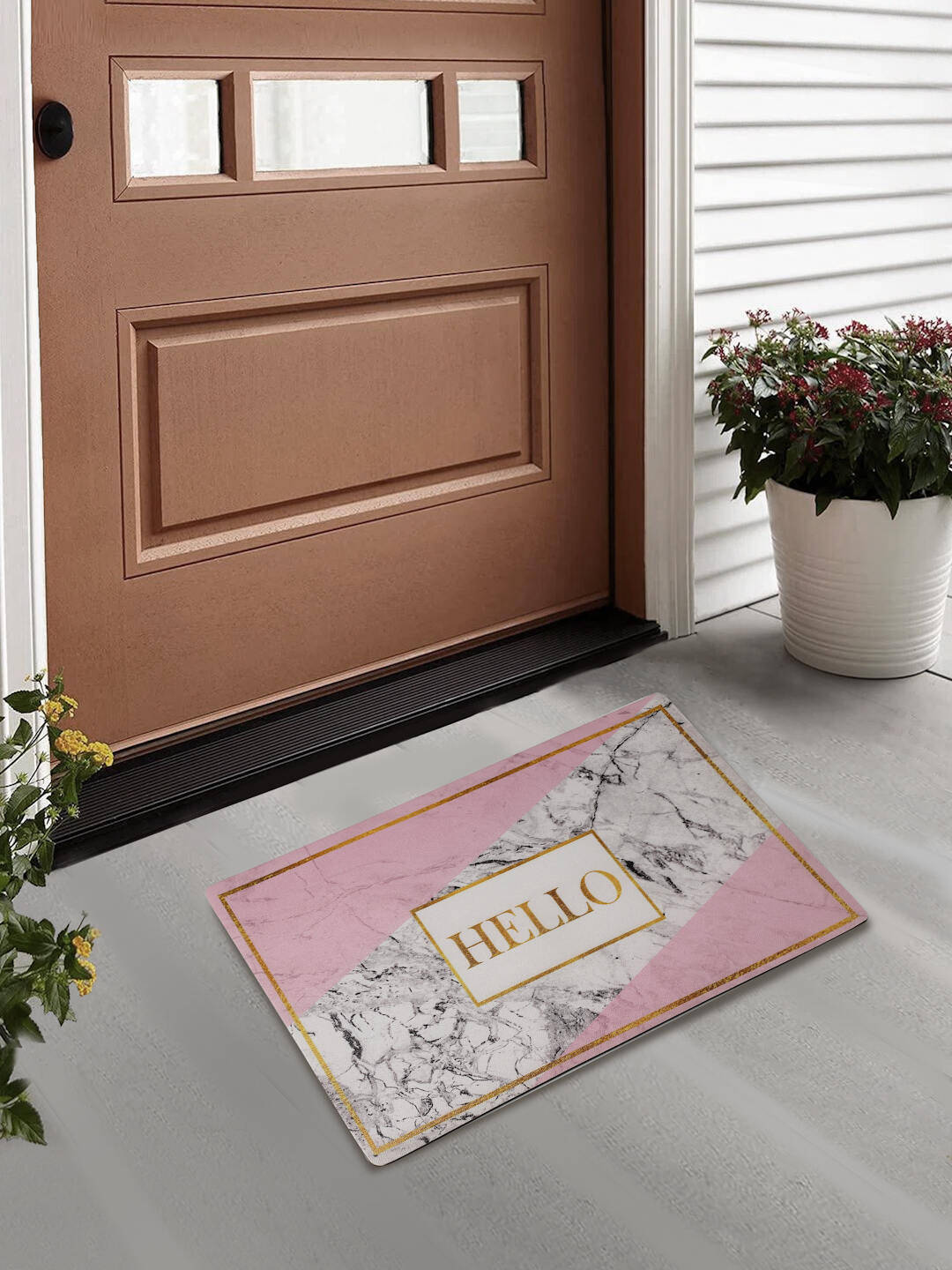 FABINALIV Multicolor Abstract Rubber Door Mat
