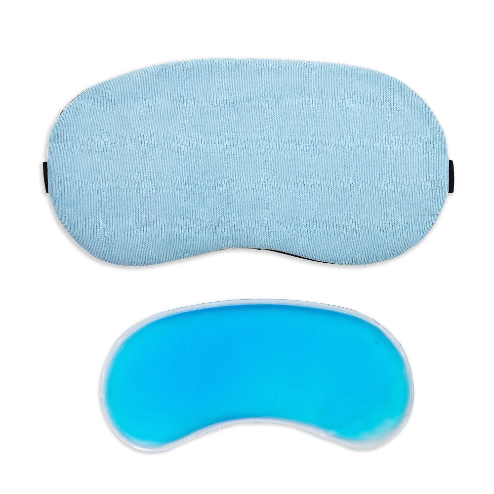 Visual Echoes Soft Cotton Sleep Eye Mask With Cooling Gel Inserts Light