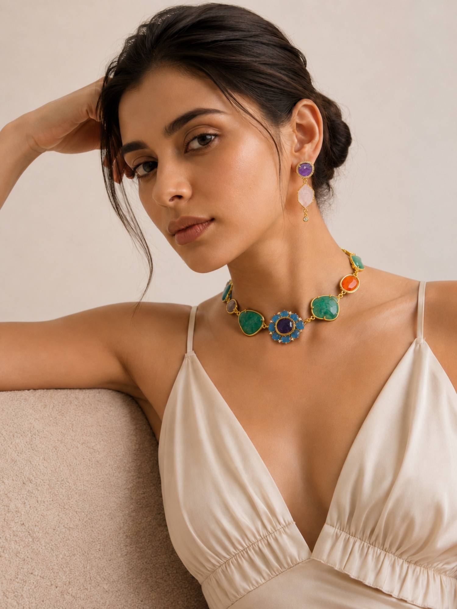 Curio Cottage Mystic Multi-Color Gem Necklace Set