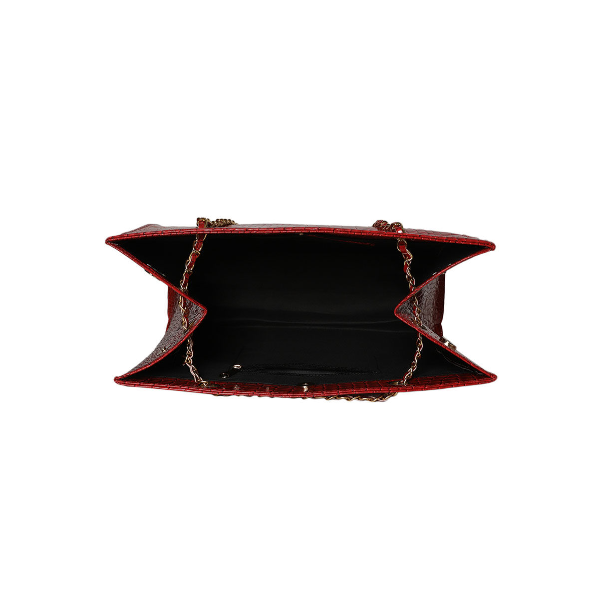 Buy MINI WESST Red Casual Textured Tote Bag with Mobile Pouch Online