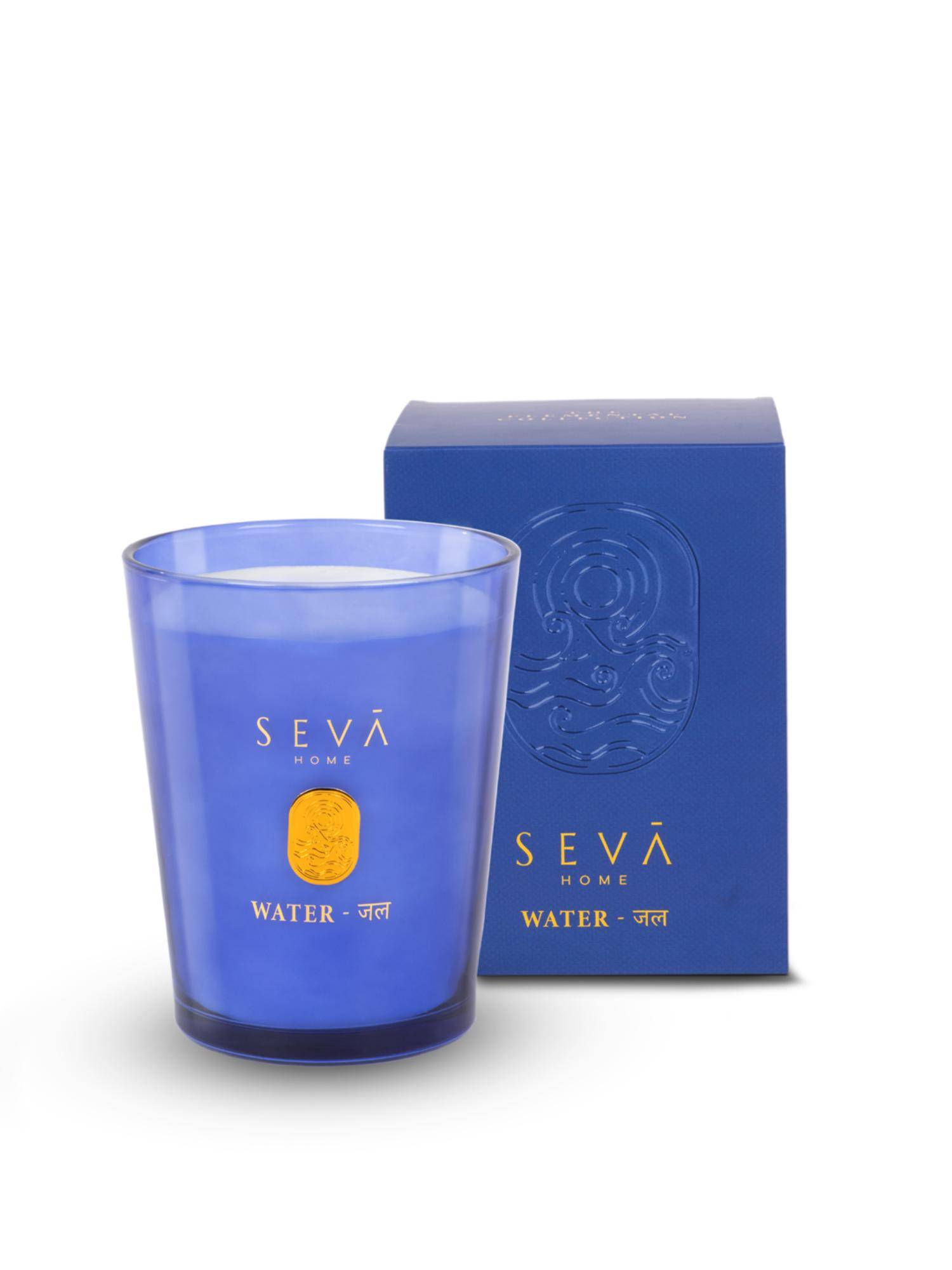 SEVA HOME Elemental Collection Water Scented Candle Melon, Lotus & Sea Salt