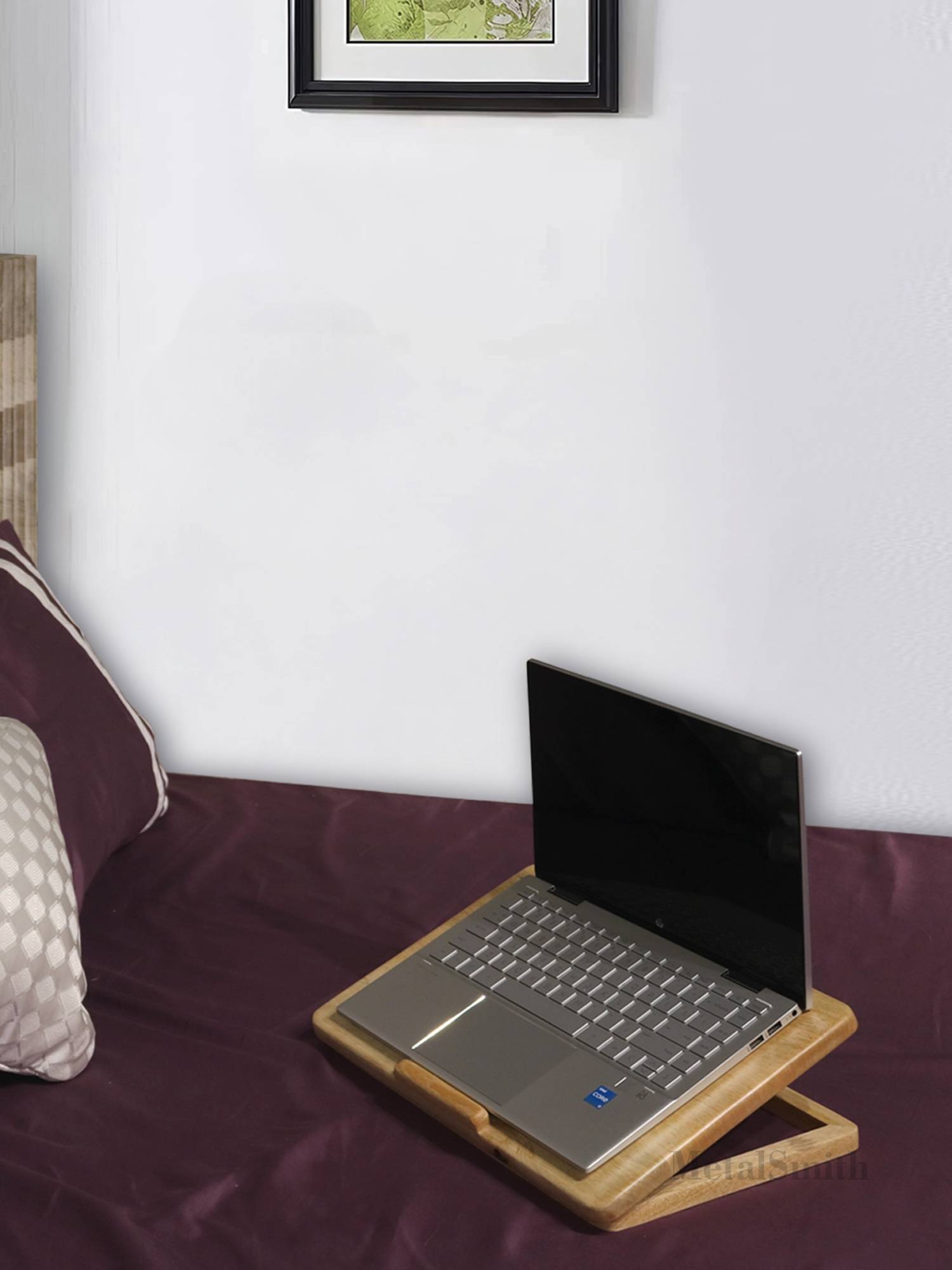 Metalsmith Wooden Decorative Foldable Multipurpose Laptop Table ( Pre - Assemble )