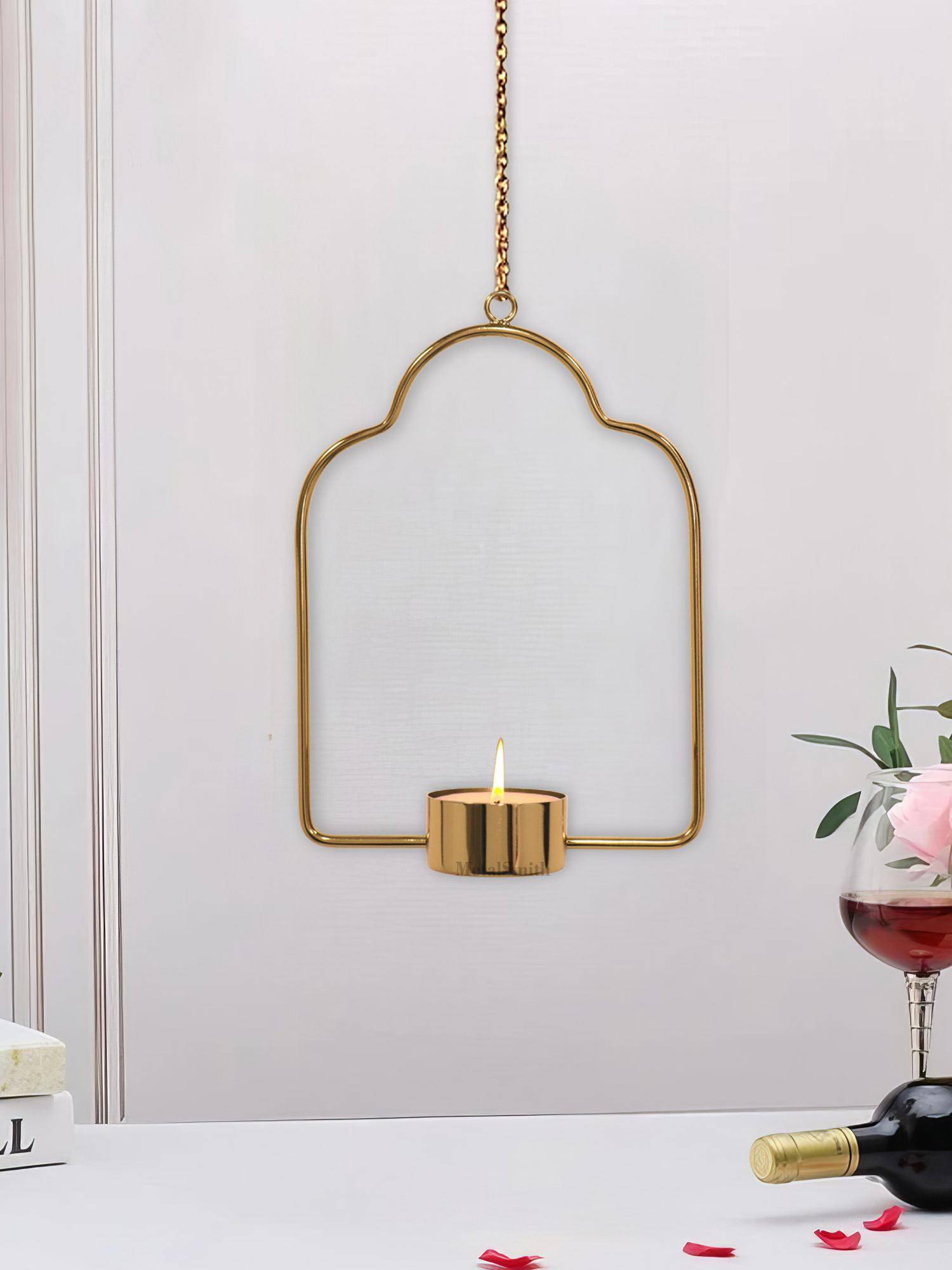 Metalsmith Tea Light Holder Iron Decorative Tealight - Gold