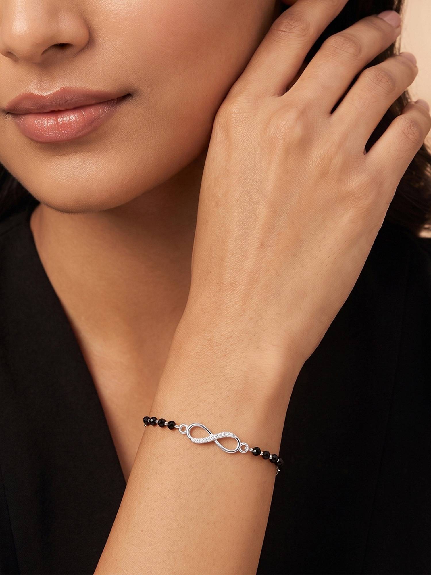 TOUCH925 Princess-Cut Halo CZ 925 Multi-Color Bracelet